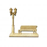 Лавочка з ліхтарем літня маленька