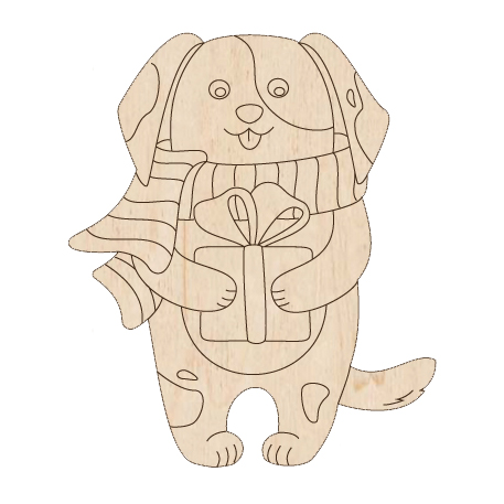 Песик з подарунком
