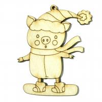 Свинка сноубордист