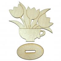 Чашка з тюльпанами