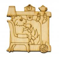 Овечка біля каміну