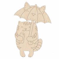Котик з парасолькою
