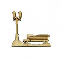 Лавочка з ліхтарем зимова маленька